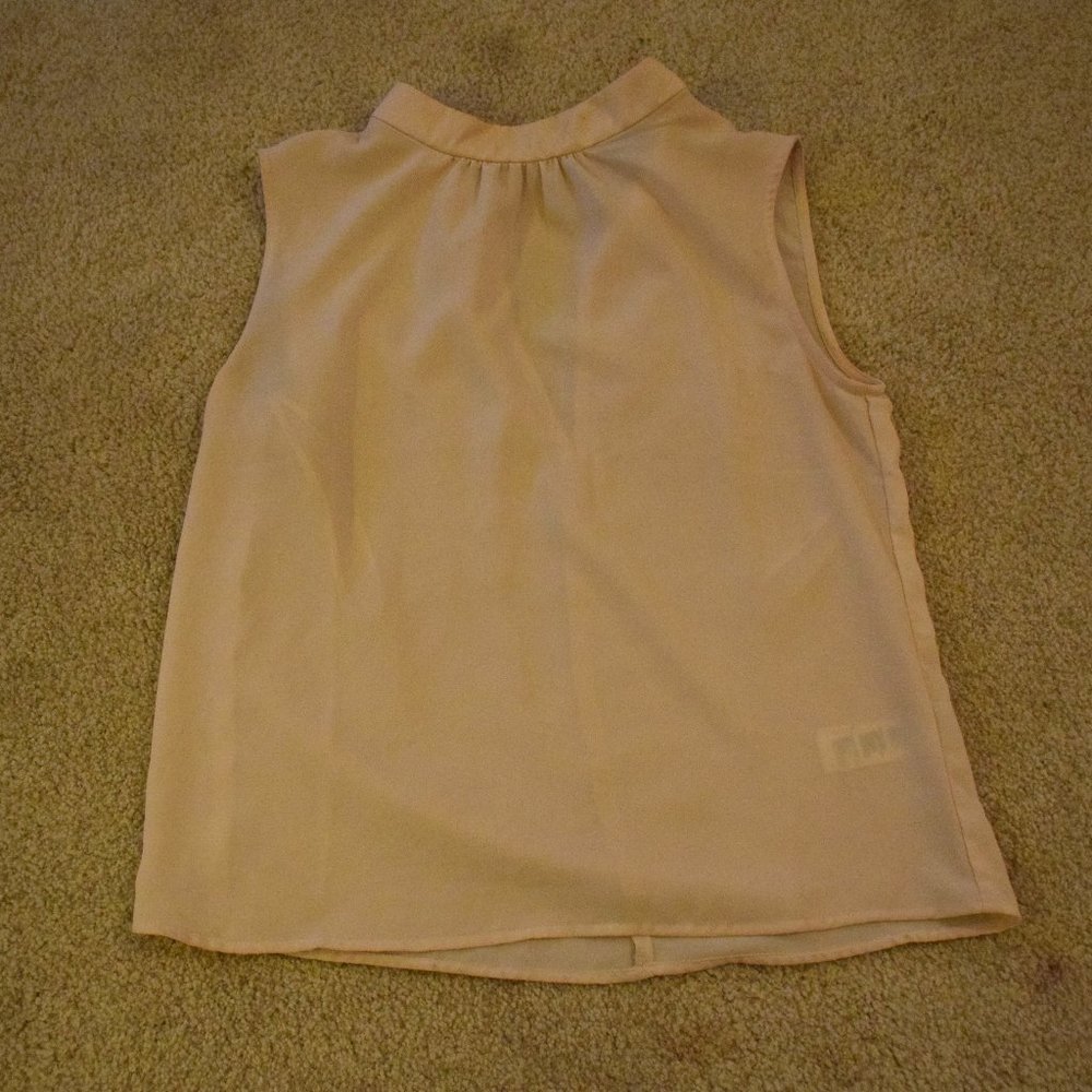 Cream Sleeveless Blouse